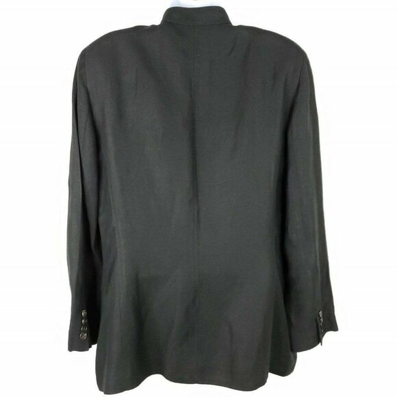 Ralph Lauren Black Label Linen Jacket Blazer 14 Mandarin Collar Made USA - Picture 6 of 9